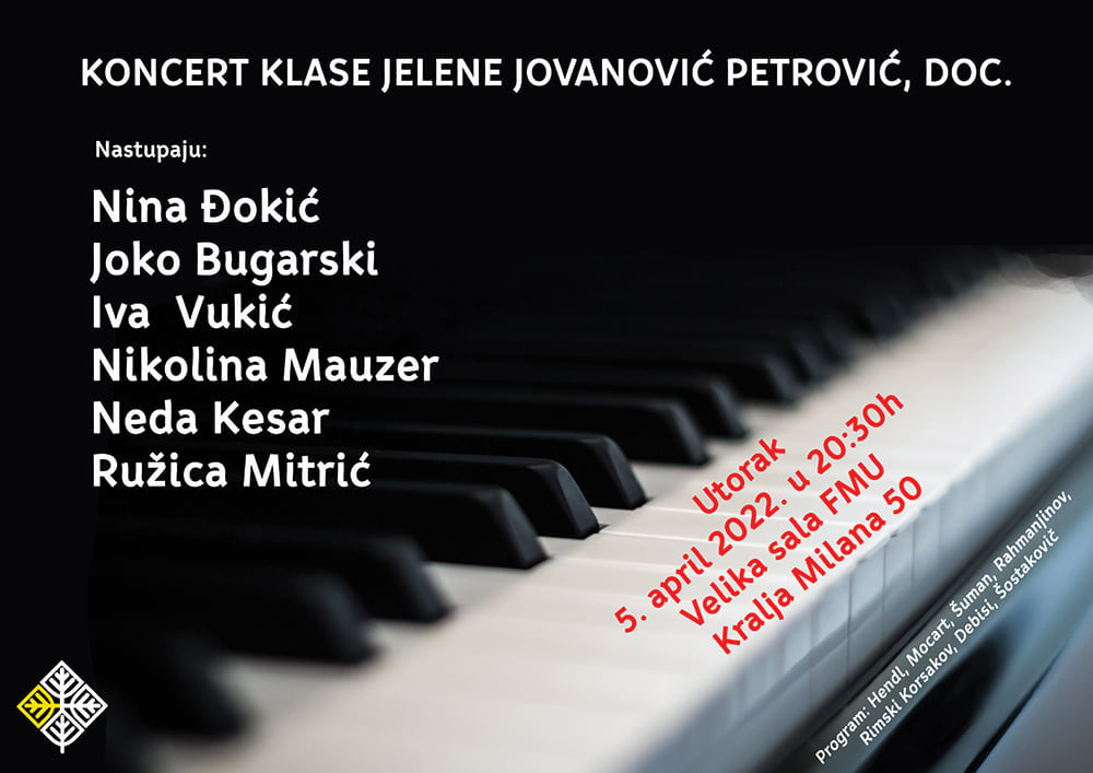 Koncert Ive Vukić, Nikoline Mauzer i Nine Đokić 5. aprila